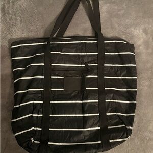 ALOHA Collection Black and White Striped Bag